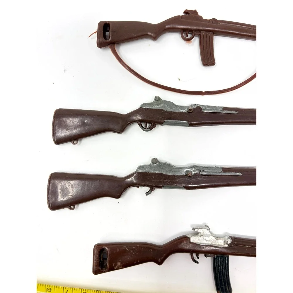 Vintage GI Joe Accessories Lot 4 Rifles M1 Garand Carbine 12 Inch Figures Hasbro